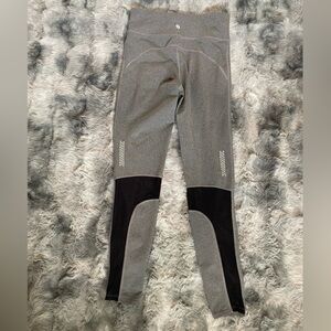 Lululemon Athletica -Gray and Black Riding Pants with Rhinestone Accents